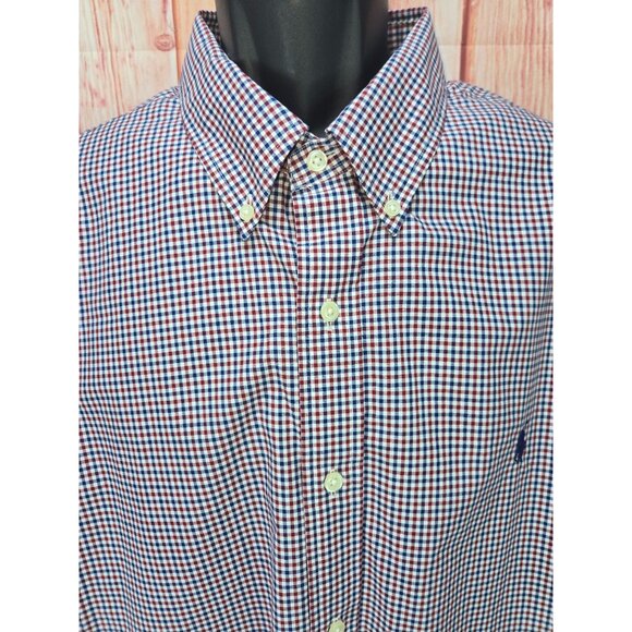 Ralph Lauren Mens XXL Checkered Cotton Button-Down Shirt - Picture 3 of 9